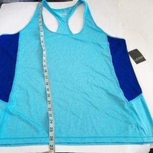 LAUREN Ralph Lauren Active Blue Racer Back Colour Block Sleeveless Top  Size  XL